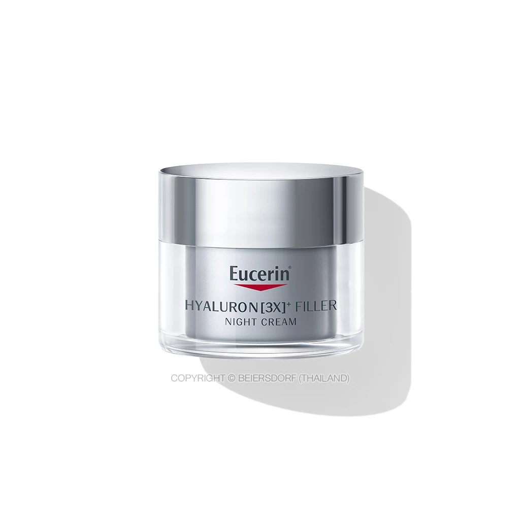 Eucerin HYALURON [3X]+ FILLER NIGHT CREAM 50 ML ยูเซอริน ไฮยาลูรอน ไนท์ครีมลดเลือนริ้วรอย ยกกระชับ