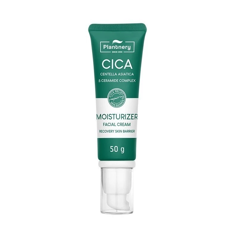 Plantnery Cica Centella Ceramide Recover Cream 50 g มอยส์เจอร์ครีม สำหรับผู้มีปัญหา สิวผด ผิวระคายเคือง