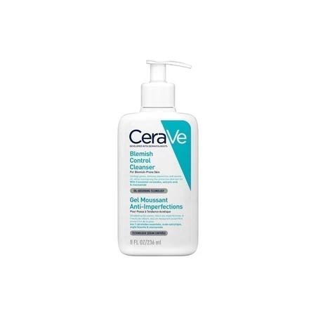 เซราวี CERAVE BLEMISH CONTROL CLEANSER เจลทำความสะอาดผิวหน้า สูตรสำหรับผิวเป็นสิวง่าย 236 มล.
