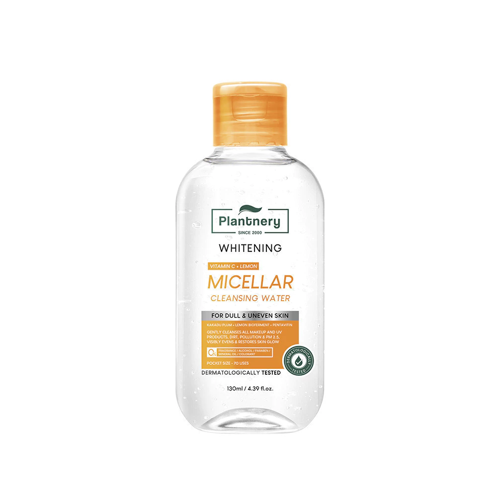 Plantnery Vit C Bright Micellar Cleansing Water[130 ml, 400ml] คลีนซิ่งวิตามินซี บูสต์ผิวดูไบร์ท ลบเมคอัพสะอาดใน 1 เช็ด