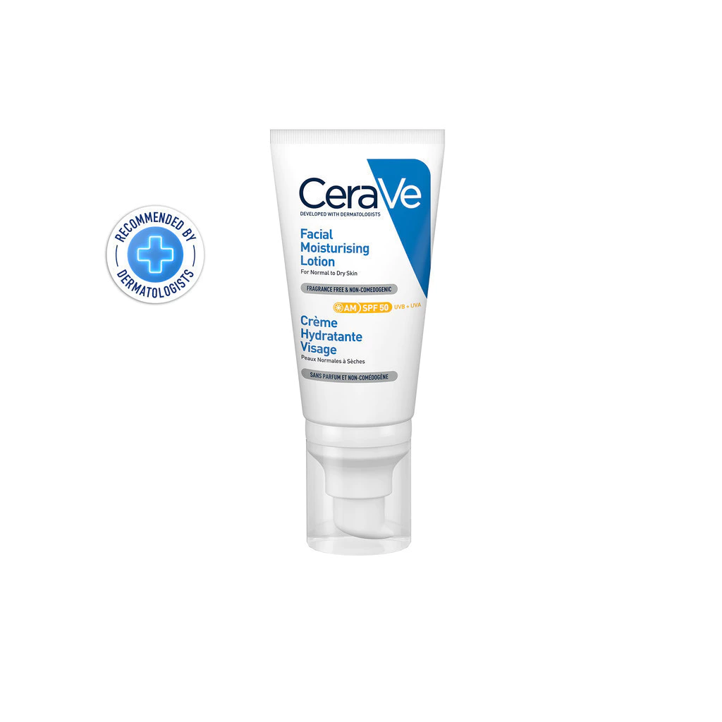 เซราวี CERAVE Facial Moisturising Lotion SPF50 โลชั่นบำรุงผิวหน้า ผิวธรรมดา-ผิวเเห้ง