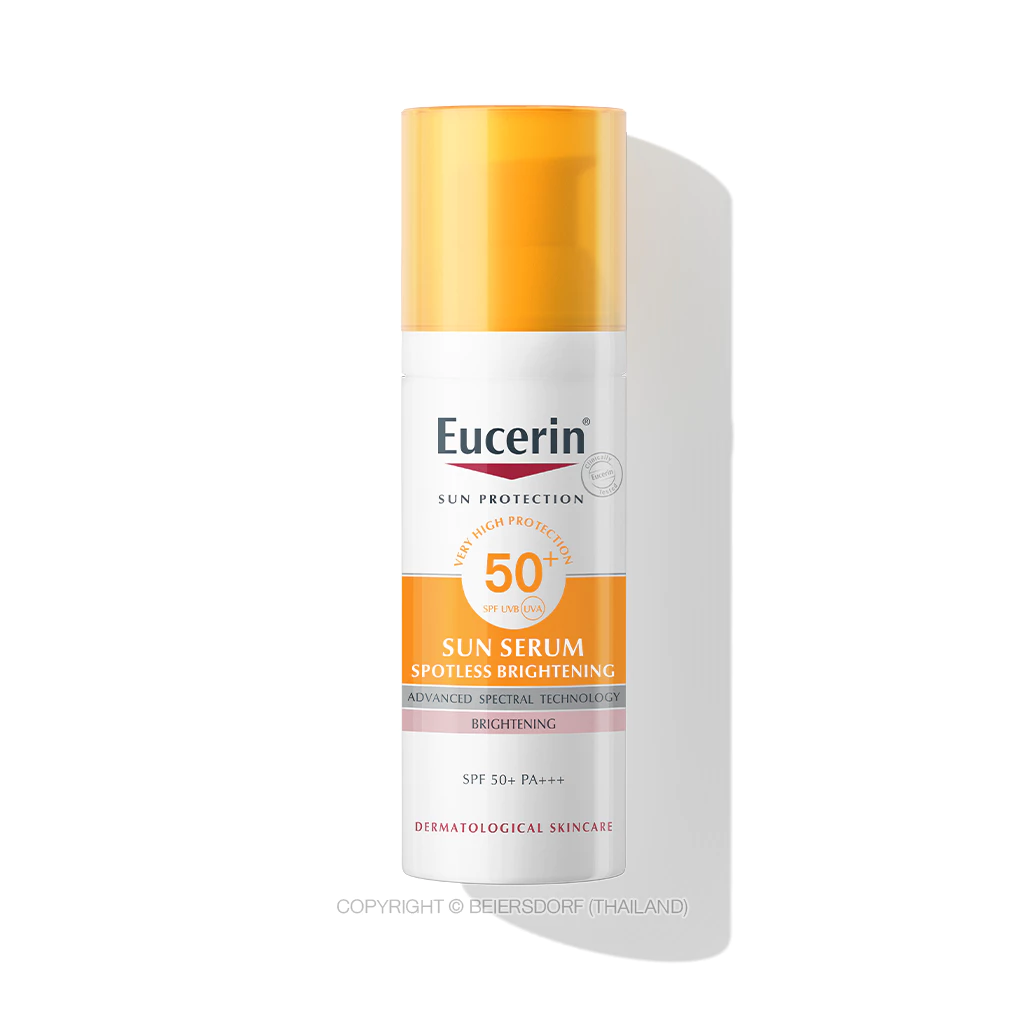 Eucerin SUN SERUM SPOTLESS BRIGHTENING SPF50+ PA++++ 50 ML ยูเซอริน กันแดดสำหรับผิวหมองคล้ำ เพื่อผิวดูกระจ่างใส