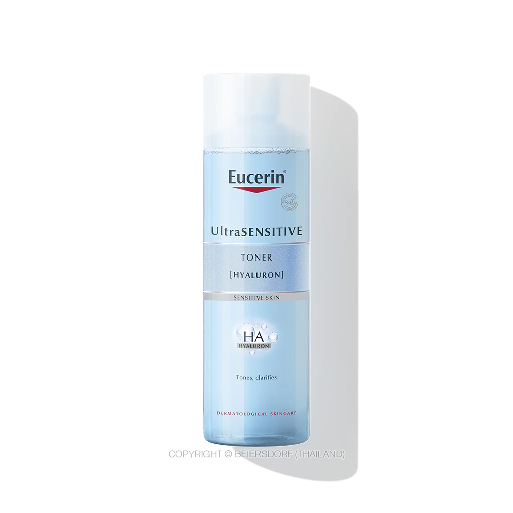 Eucerin UltraSENSITIVE [HYALURON] TONER 200 ML ยูเซอริน โทนเนอร์ปรับสมดุลผิว ผสานไฮยาลูรอน เติมความชุ่มชื้น