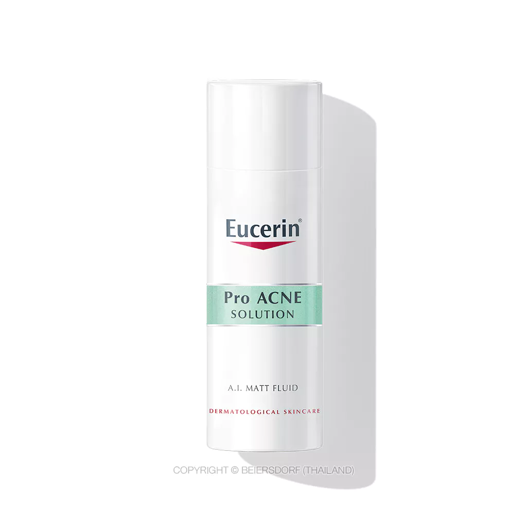 Eucerin Pro ACNE SOLUTION A.I. MATT FLUID 50 ML ยูเซอริน ครีมบำรุงผิวหน้า ลดปัญหาสิว รอยดำ รอยแดง ลดผิวมัน