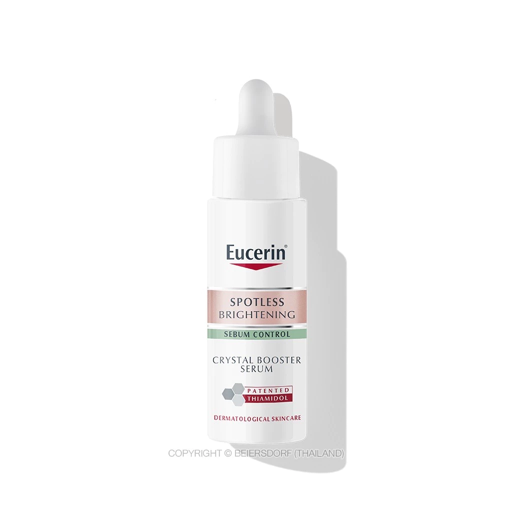 Eucerin SPOTLESS BRIGHTENING SEBUM CONTROL CRYSTAL BOOSTER SERUM 30 ML เซรั่มผิวโกลว์ใส ไบรท์เทนนิ่ง ลดจุดด่างดำ