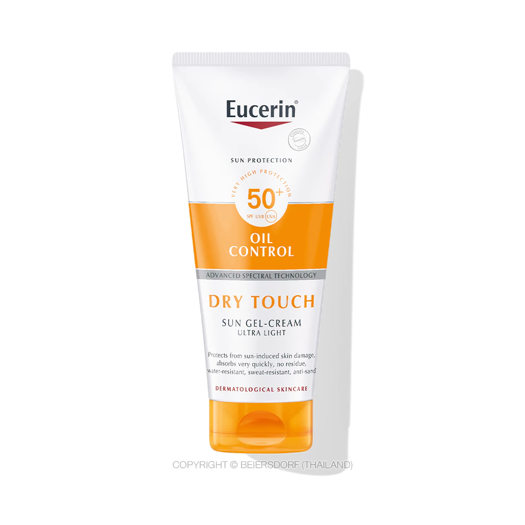 Eucerin SUN BODY OIL CONTROL DRY TOUCH SPF50+ PA++++ 200 ML ยูเซอริน ครีมกันแดดสำหรับผิวกาย เนื้อบางเบา
