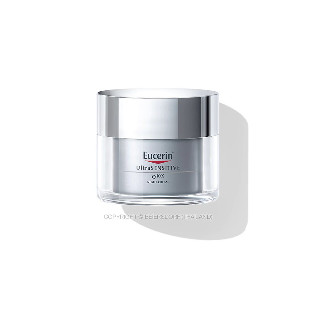 Eucerin UltraSENSITIVE Q10X NIGHT CREAM 50 ML ยูเซอริน ครีมบำรุงผิวเนื้อบางเบา ลดเลือนริ้วรอย เพื่อผิวบอบบางแพ้ง่าย