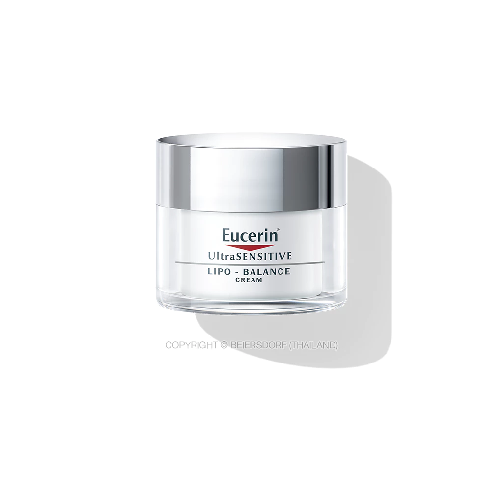 Eucerin UltraSENSITIVE LIPO BALANCE 50 ML ยูเซอริน ครีมบำรุงผิวหน้า สำหรับผิวแห้งมาก ผิวหลังทำเลเซอร์