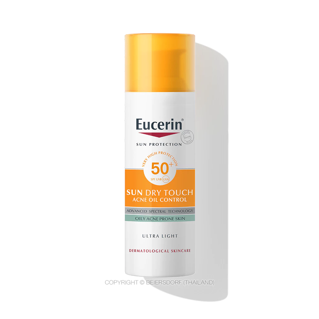 Eucerin SUN DRY TOUCH ACNE OIL CONTROL SPF50+ PA++++ 50 ML ยูเซอริน กันแดดคุมมัน เนื้อบางเบา สำหรับผิวหน้า