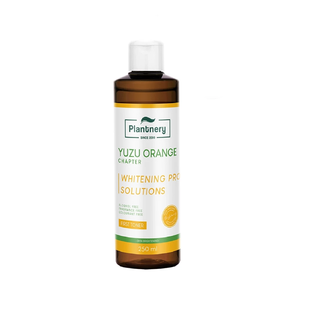 Plantnery Yuzu Orange First Toner 250 ml โทนเนอร์ ส้มยูซุ วิตามินซี เข้มข้น สำหรับผู้มีปัญหาผิวหมองคล้ำ สีผิวไม่สม่ำเสมอ