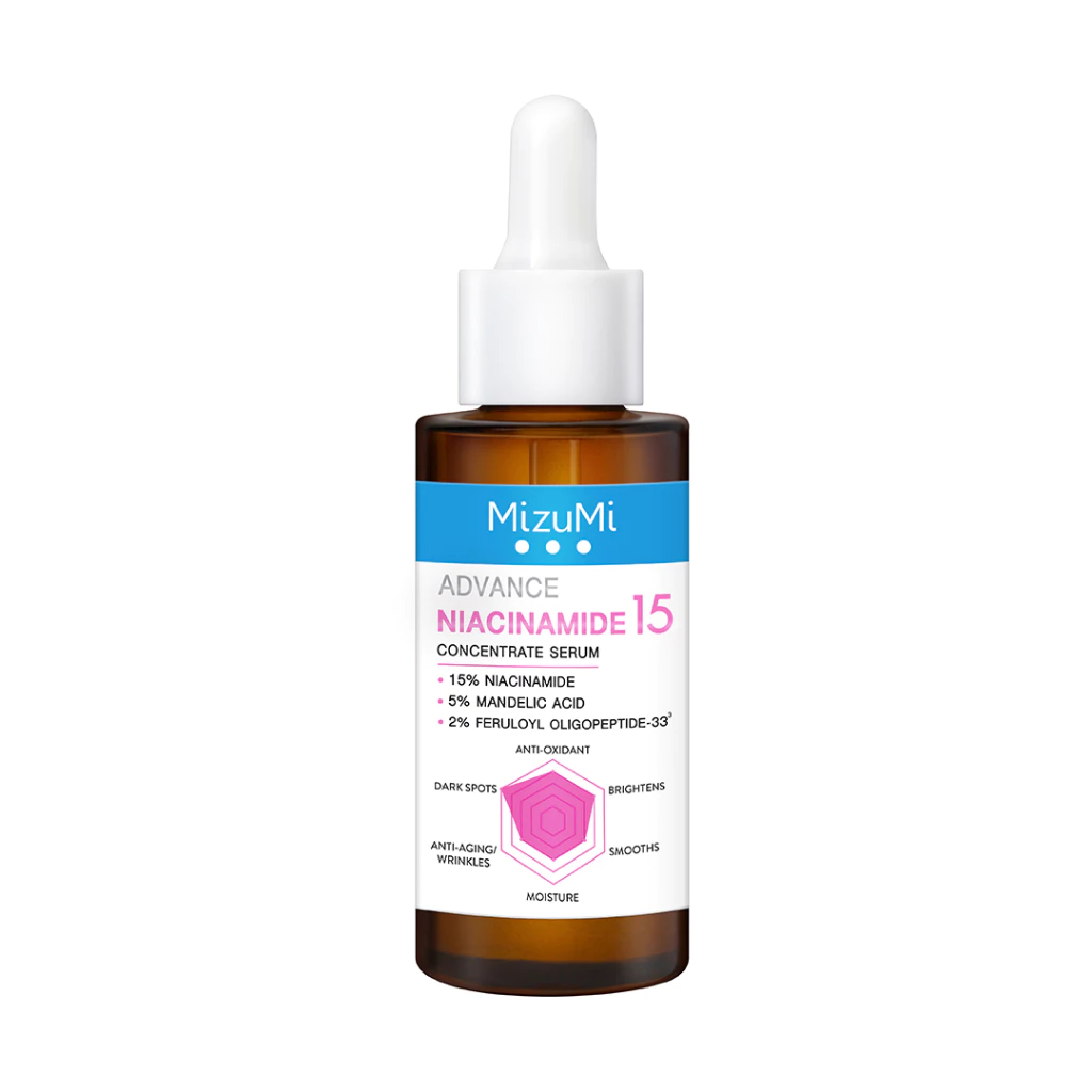 MizuMi Advance Niacinamide 15 Concentrate Serum 30 ml เซรั่มไนอะซินาไมด์ สูตรเข้มข้น 15% ลดเลือนจุดด่างดำ ความหมองคล้ำ