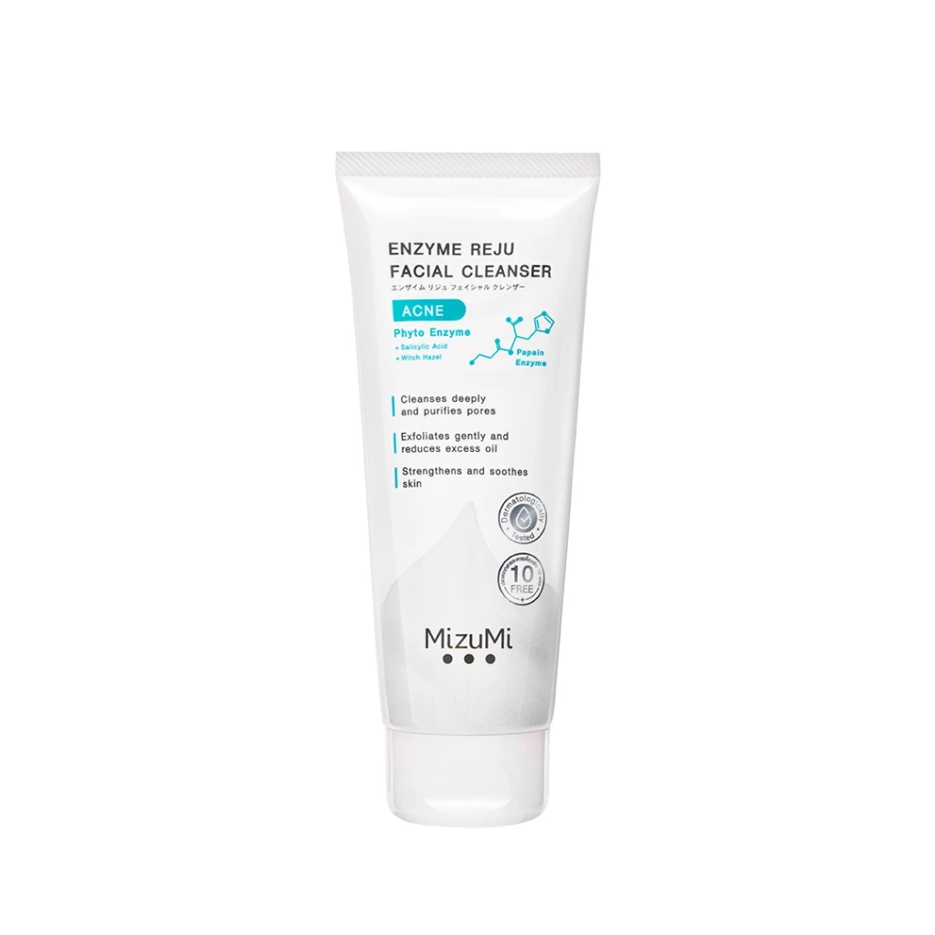 MizuMi Enzyme Reju Facial Cleanser Acne 100 ml. วิปโฟมฟองนุ่ม ลดการอุดตัน สำหรับคนเป็นสิว